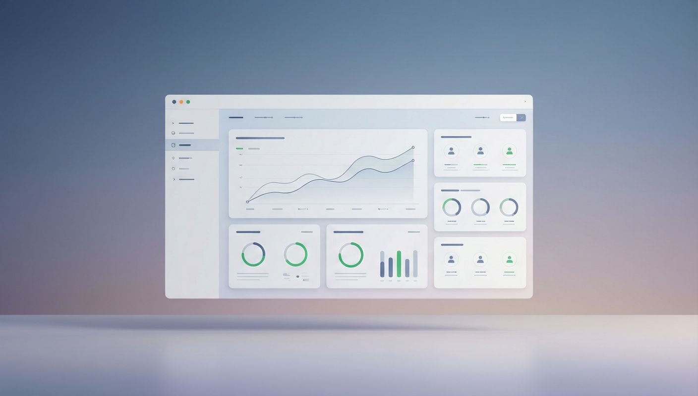 Интерфейс инструмента для проверки Core Web Vitals, показывающий графики и числовые показатели LCP, FID и CLS для тестовой бизнес-страницы. Рядом расположен чек-лист с пунктами 'Адаптивность', 'SEO-теги', 'Скорость загрузки', 'Работа форм', отмеченными галочками.