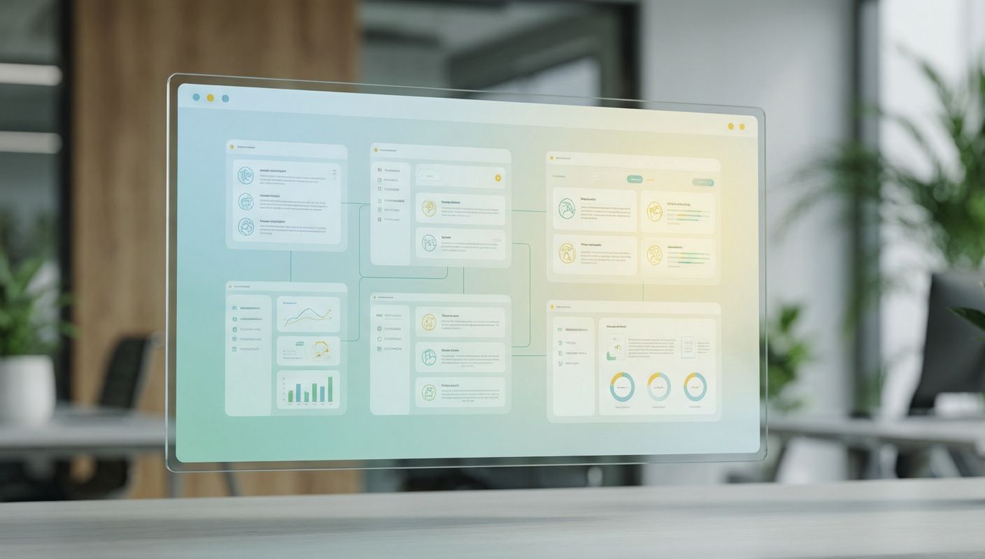 Интерфейс платформы GrowPages с открытой картой спроса рынка, показывающей кластеры тем для SaaS-ниши, связанные стрелками и приоритизированные по объему поиска.