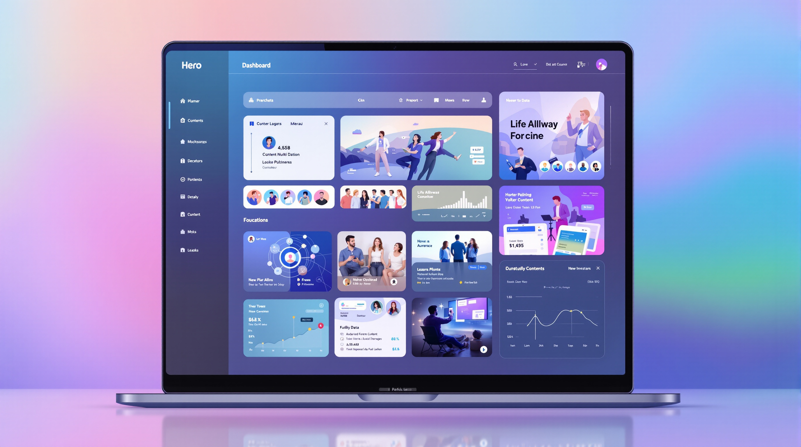 Интерфейс платформы, показывающий, как одна тема из карты спроса преобразуется в варианты публикаций для разных социальных сетей.