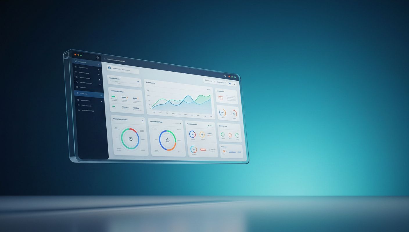 Скриншот интерфейса гипотетической платформы аналитики AI-видимости. На экране видны графики, показывающие динамику упоминаний бренда в ответах Алисы и ChatGPT за последний квартал, а также таблица с тематическими кластерами запросов и процентом присутствия бренда в ответах по каждому кластеру.