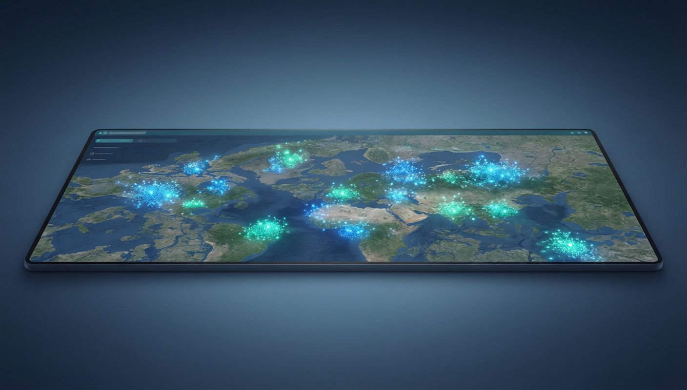 Скриншот интерфейса платформы с картой спроса, где поисковые запросы сгруппированы по темам и связаны с этапами воронки покупателя.